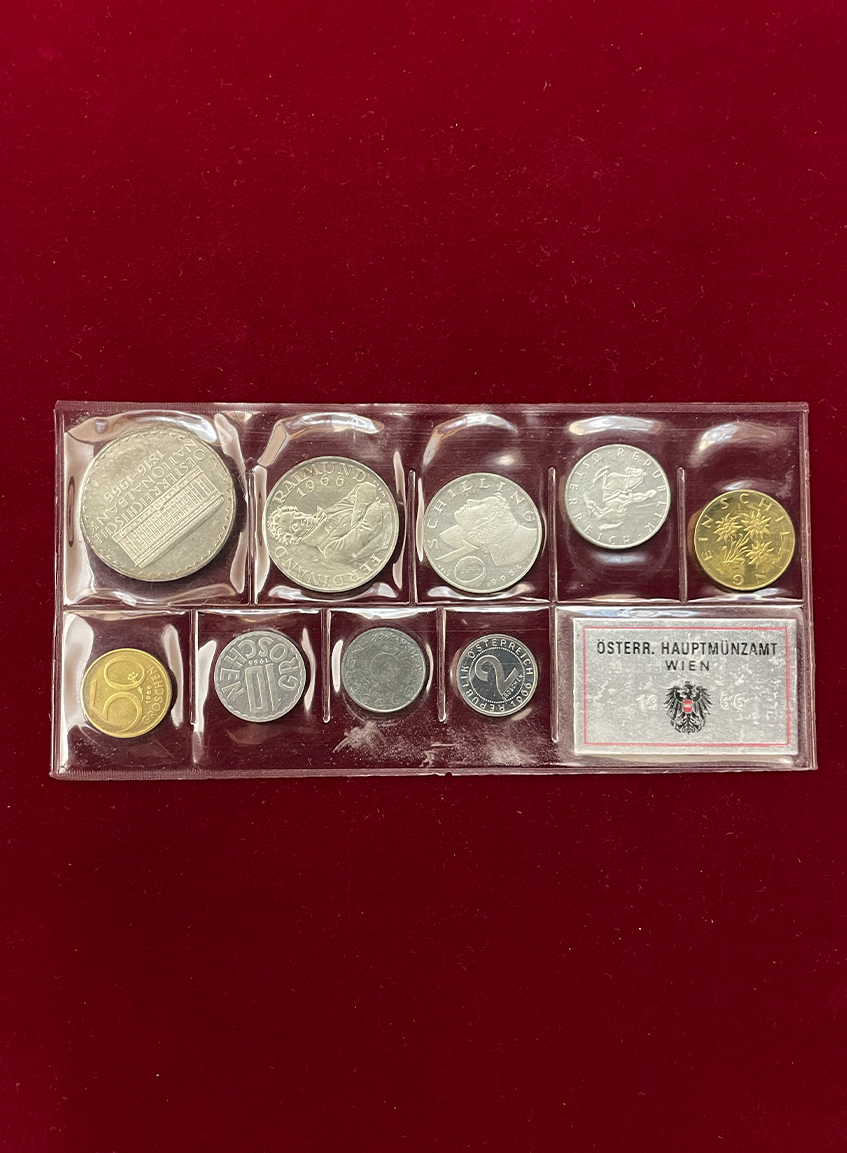 【オーストリア】プルーフセット　銀貨含む9枚　1966