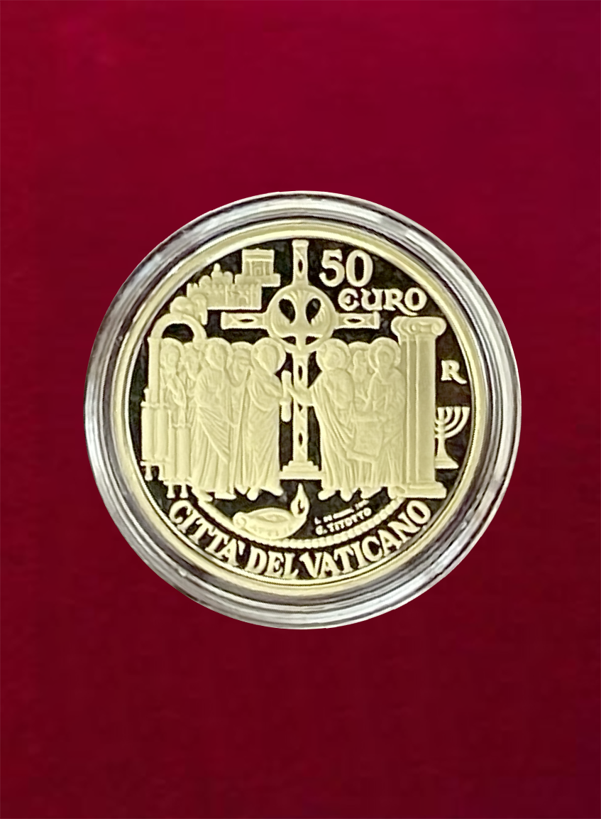 【バチカン】50ユーロ（Euro）金貨　2019R　プルーフ　ケース付き